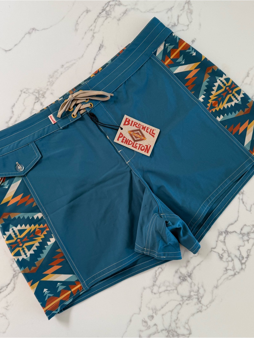 Birdwell x Pendleton Women's Board Short - Teal - Size 14